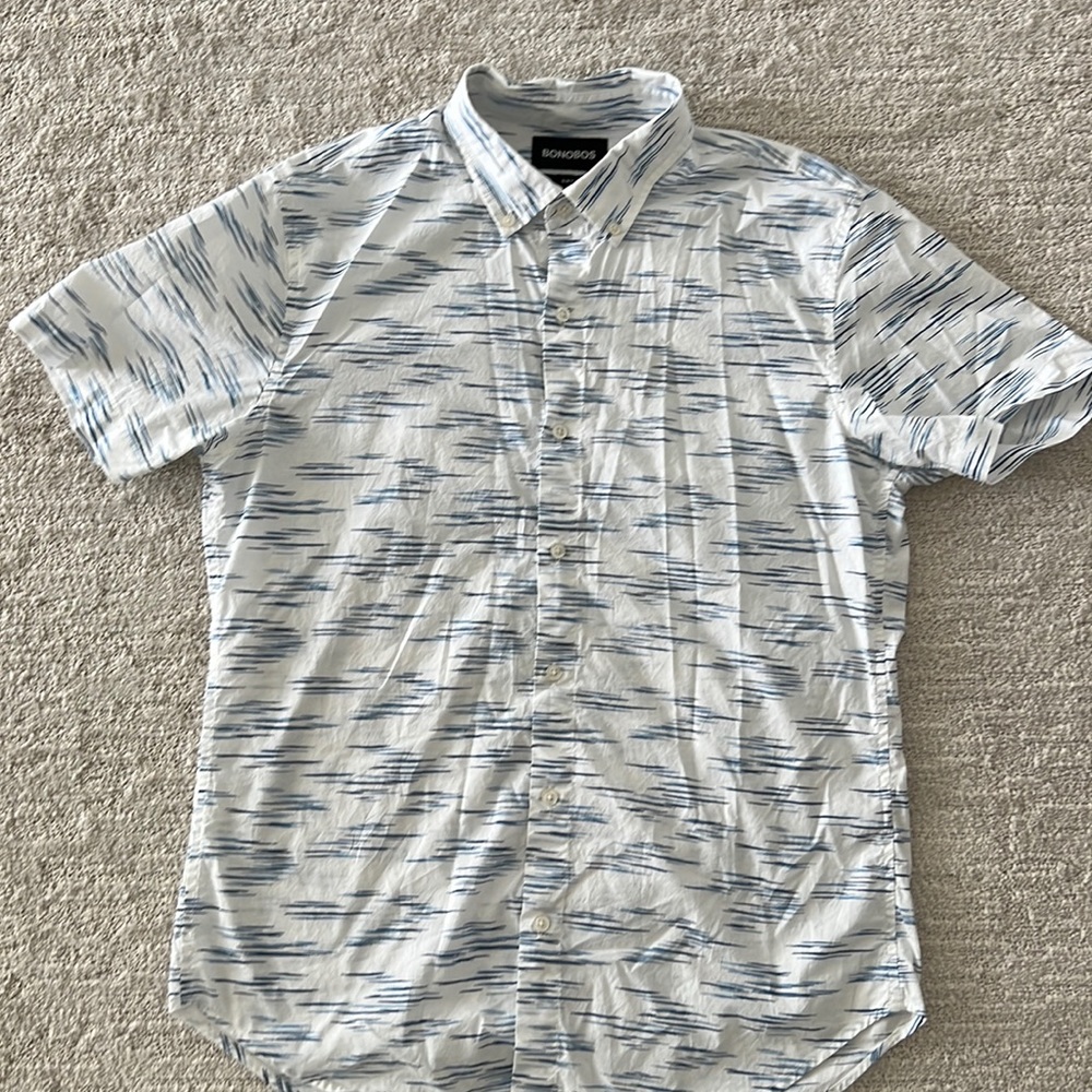 Bonobos Riviera short sleeve shirt slim fit size medium